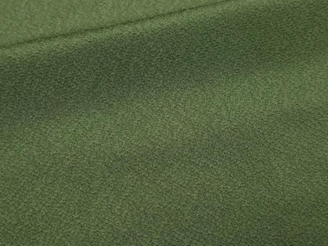 平和屋着物■上質な色無地 老竹色 正絹 逸品 DABE9197sf