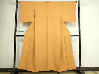 平和屋着物■上質な色無地 霞地紋 紺子色 正絹 逸品 DABE9201sf
