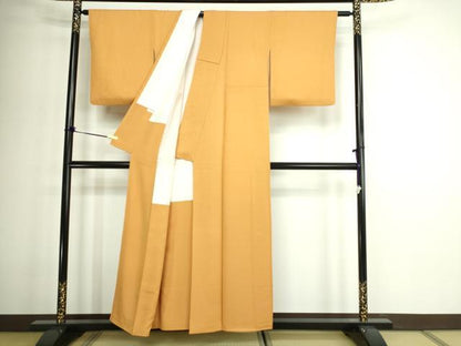 平和屋着物■上質な色無地 霞地紋 紺子色 正絹 逸品 DABE9201sf