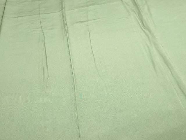 平和屋着物■上質な色無地 作家物 山葵色 正絹 逸品 DABE9203sf