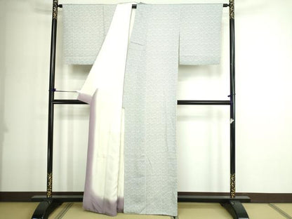 平和屋着物■上質な小紋 更紗花文 正絹 逸品 DABE9211sf