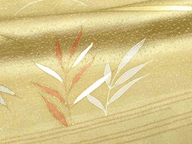 平和屋着物■訪問着 刺繍 風景草花文 暈し染め 金彩 正絹 逸品 DABE9219