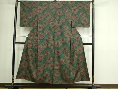 平和屋着物■上質な紬 舞花文 正絹 逸品 未使用 DABE9225sf