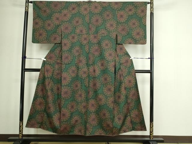 平和屋着物■上質な紬 舞花文 正絹 逸品 未使用 DABE9225sf