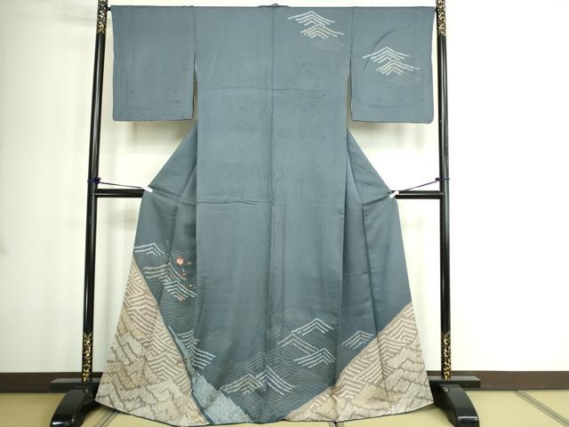 平和屋着物■訪問着 絞り 刺繍 器物文 金彩 正絹 逸品 DABE9227sf