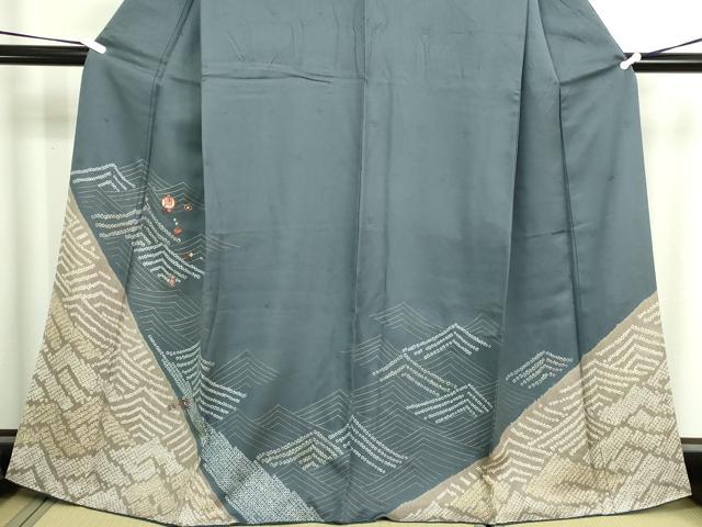 平和屋着物■訪問着 絞り 刺繍 器物文 金彩 正絹 逸品 DABE9227sf