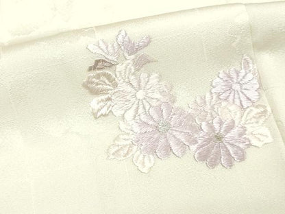 平和屋着物■訪問着 刺繍 草花文 正絹 逸品 DABE9229sf