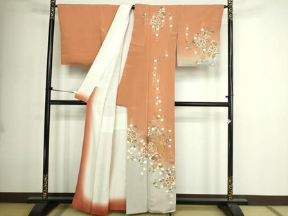 平和屋着物■訪問着 鳳凰更紗花文 暈し染め 金彩 正絹 逸品 DABE9230sf