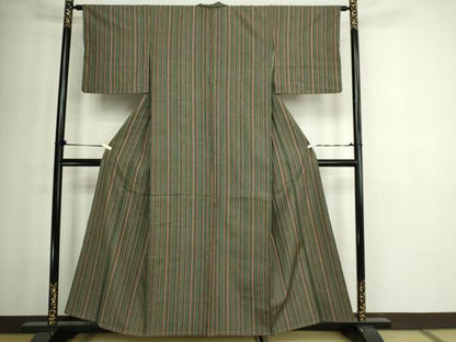 平和屋着物■上質な紬 間道 正絹 逸品 DABE9234sf