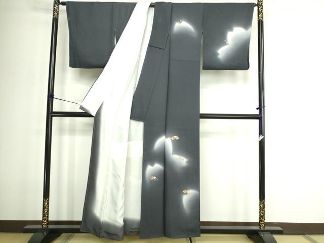 平和屋着物■訪問着 刺繍 地紙花文 暈し染め 正絹 逸品 DABE9238sf