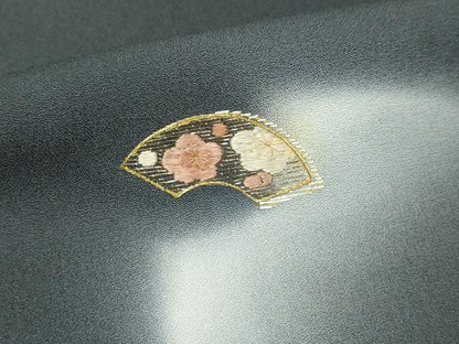 平和屋着物■訪問着 刺繍 地紙花文 暈し染め 正絹 逸品 DABE9238sf