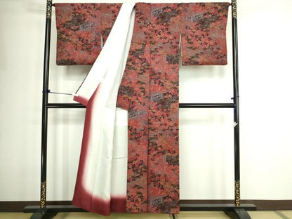 平和屋着物■上質な小紋 草花文 正絹 逸品 DABE9240sf