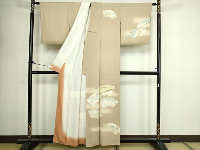 平和屋着物■訪問着 地紙風景文 暈し染め 正絹 逸品 DABE9244sf