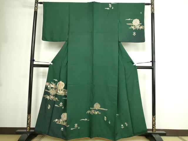 平和屋着物■訪問着 鳳凰正倉院花文 暈し染め 金彩 正絹 逸品 DABE9245sf