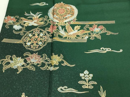 平和屋着物■訪問着 鳳凰正倉院花文 暈し染め 金彩 正絹 逸品 DABE9245sf