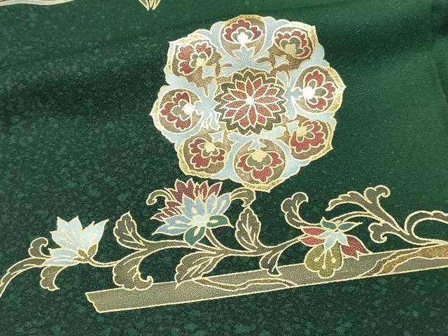 平和屋着物■訪問着 鳳凰正倉院花文 暈し染め 金彩 正絹 逸品 DABE9245sf