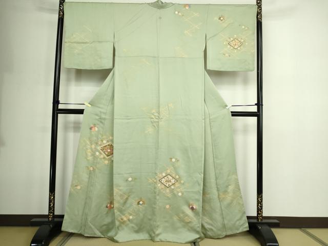 平和屋着物■訪問着 花菱文 金彩 正絹 逸品 DABE9246sf