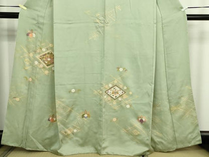 平和屋着物■訪問着 花菱文 金彩 正絹 逸品 DABE9246sf