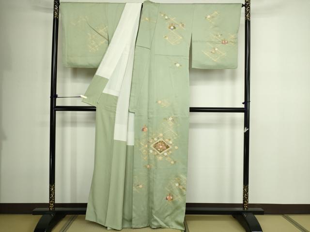平和屋着物■訪問着 花菱文 金彩 正絹 逸品 DABE9246sf