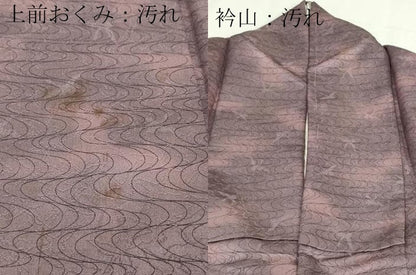 平和屋着物■上質な小紋　流水飛鶴文　暈し染め　正絹　逸品　DABE9252sf