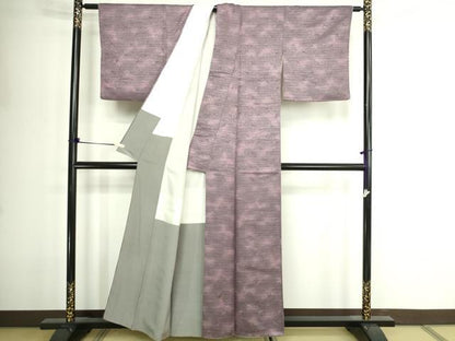 平和屋着物■上質な小紋　流水飛鶴文　暈し染め　正絹　逸品　DABE9252sf