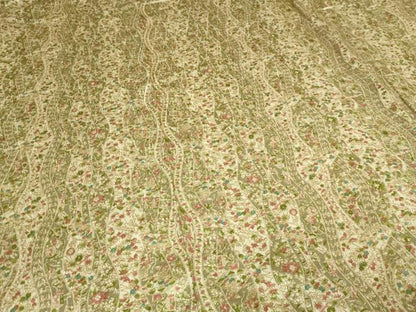 平和屋着物■上質な小紋　扇面草花文　正絹　逸品　DABE9255sf
