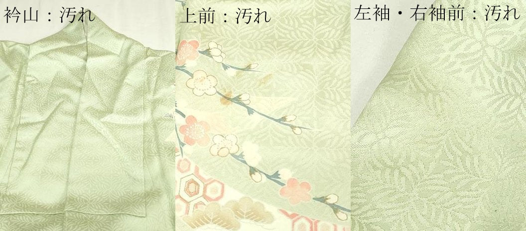 平和屋着物■訪問着　束ね熨斗草花文　金彩　正絹　逸品　DABE9263sf