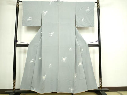 平和屋着物■上質な小紋　絞り　花唐草文　正絹　逸品　DABE9266sf