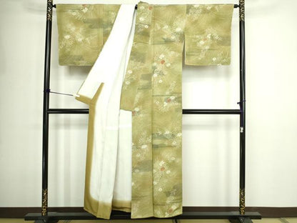 平和屋着物■上質な小紋　草花文　暈し染め　正絹　逸品　未使用　DABE9267sf