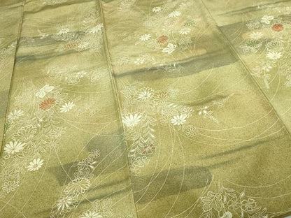 平和屋着物■上質な小紋　草花文　暈し染め　正絹　逸品　未使用　DABE9267sf