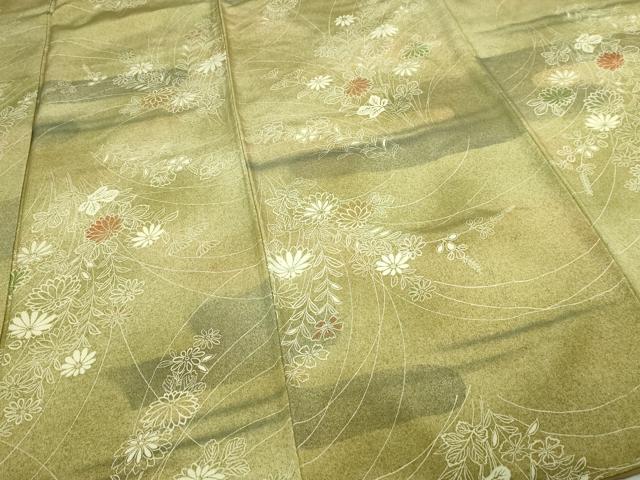 平和屋着物■上質な小紋　草花文　暈し染め　正絹　逸品　未使用　DABE9267sf