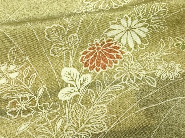 平和屋着物■上質な小紋　草花文　暈し染め　正絹　逸品　未使用　DABE9267sf