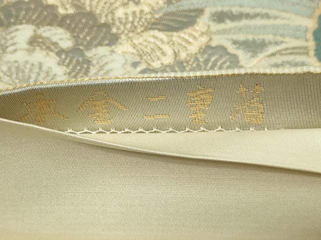 平和屋本店▼六通柄袋帯　尾長鳥花文　本金二重箔　正絹　逸品　DABE9278sf 平和屋本店▽六通柄袋帯 尾長鳥花文 本金二重