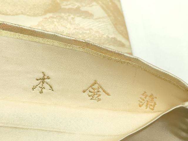 平和屋本店▼六通柄袋帯　唐織　違い棚古典　本金箔　正絹　逸品　DABE9285sf 平和屋本店▽六通柄袋帯 唐織 違い棚古典 本金箔 正絹 逸品 DABE9285sf