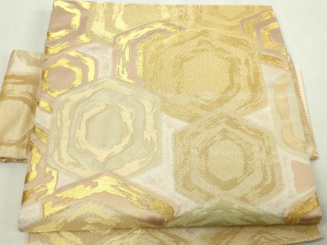 平和屋本店▼つけ帯　瑞祥亀甲文　本金　正絹　逸品　DABE9306sf