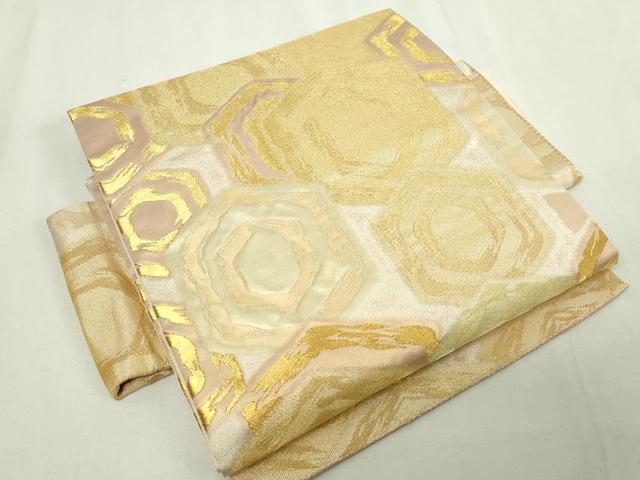 平和屋本店▼つけ帯　瑞祥亀甲文　本金　正絹　逸品　DABE9306sf