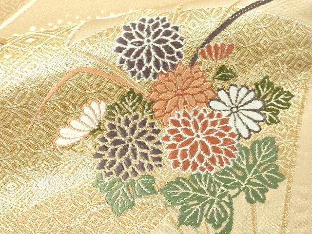 平和屋本店▼六通柄袋帯　唐織　吉祥模様　24ｋ本金箔　正絹　逸品　DABE9313sf 平和屋本店▽六通柄袋帯 唐織 吉祥模様 24k本金箔 正絹 逸品