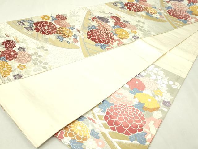 平和屋本店▼六通柄袋帯　唐織　作家物　松寿能衣調24金箔　しよう美　正絹　逸品　DABE9344sf 平和屋本店▽六通柄袋帯 唐織 作家物 松寿能衣調24