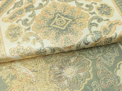 平和屋本店▼六通柄　本袋帯　正倉院花文　純金二重箔24ｋ　正絹　逸品　DABE9354sf