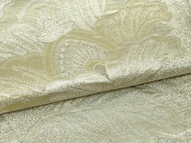 平和屋本店▼六通柄袋帯　更紗花文　泥金銀二重箔　正絹　逸品　DABE9397sf