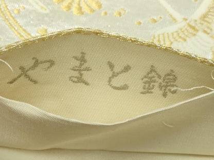 平和屋本店▼六通柄袋帯　鳳凰花文　24ｋプラチナ　やまと誂製　正絹　逸品　DABE9417sf