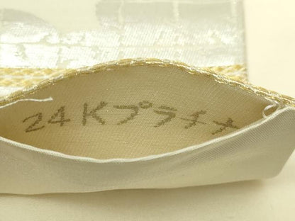平和屋本店▼六通柄袋帯　鳳凰花文　24ｋプラチナ　やまと誂製　正絹　逸品　DABE9417sf