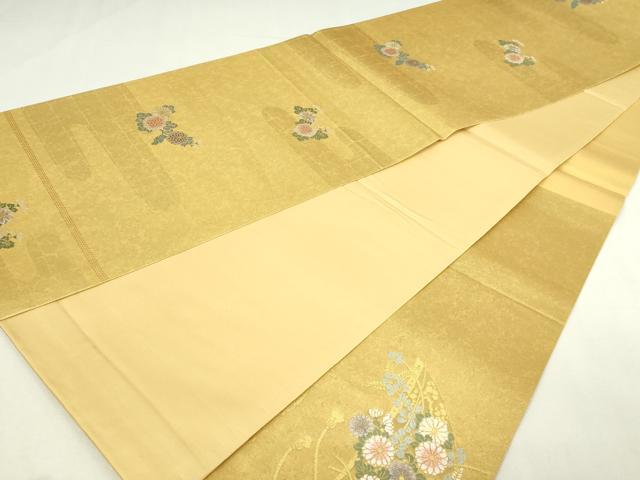 平和屋本店▼太鼓柄袋帯　唐織　花車　漆金引箔　正絹　逸品　DABE9442sf