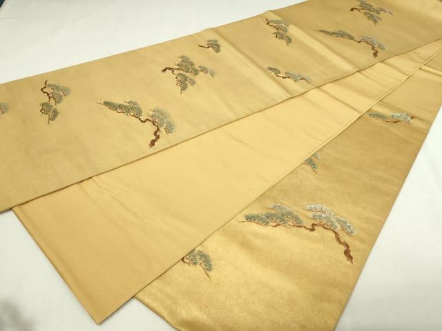 平和屋本店▼六通柄袋帯　古典全紗漆箔　正絹　逸品　DABE9455sf