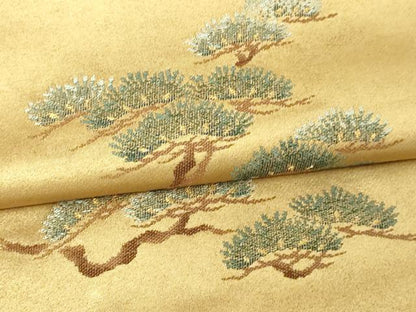 平和屋本店▼六通柄袋帯　古典全紗漆箔　正絹　逸品　DABE9455sf