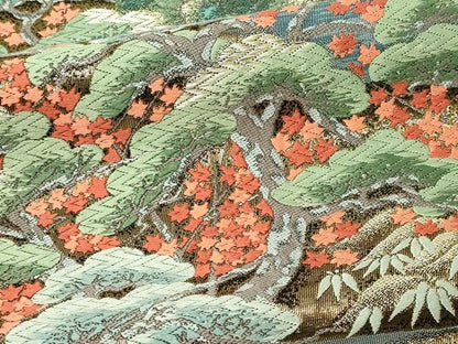 平和屋本店▼六通柄袋帯　唐織　古都名花　本金箔　正絹　逸品　DABE9478sf