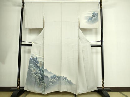 平和屋着物■訪問着　風景文　暈し染め　金彩　正絹　逸品　DABE9480sf