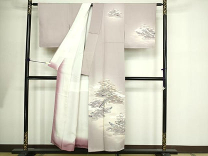 平和屋着物■訪問着　風景文　暈し染め　正絹　逸品　DABE9481sf