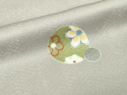 平和屋着物■上質な小紋　花丸文　金彩　正絹　逸品　DABE9482sf
