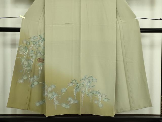 平和屋着物■訪問着　藤花文　暈し染め　正絹　逸品　DABE9487sf